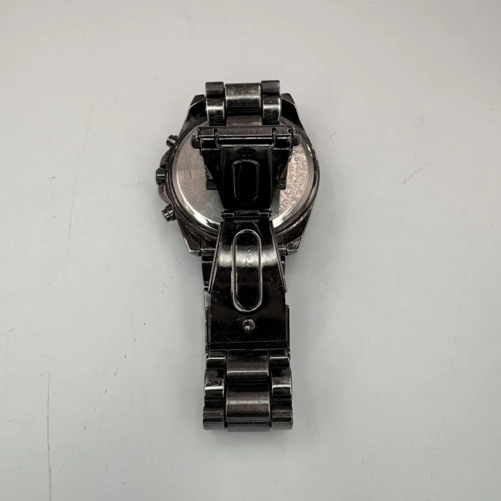Charming Charlie Watch Black Dial Chronograph Quartz Stainless RY4121GU WORKS‎